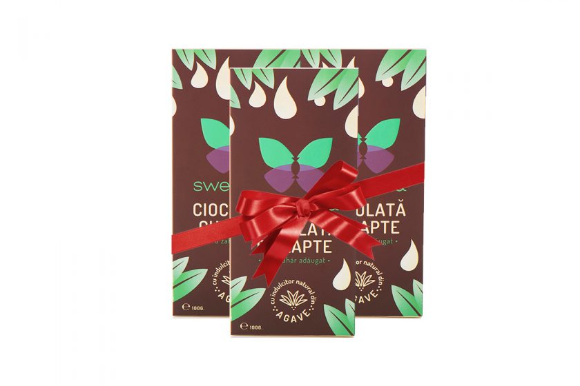 Ciocolata lapte 40%, indulcitor nectar agave Promo 2+1