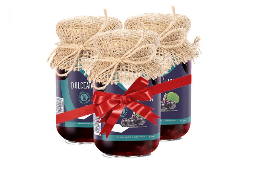 Dulceata de aronia cu indulcitor natural Sweeteria 2+1 Cadou
