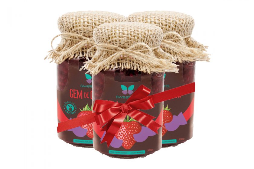 Gem de capsuni cu indulcitor natural Sweeteria 2+1 Cadou