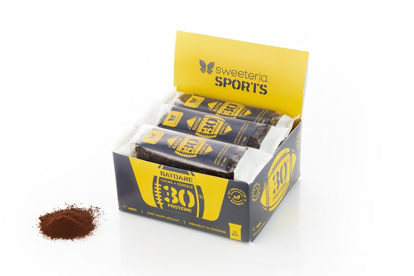 Batoane de cereale cu cacao 30% proteine