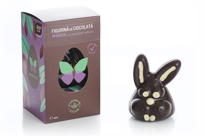 Iepure din ciocolata amaruie fara zahar