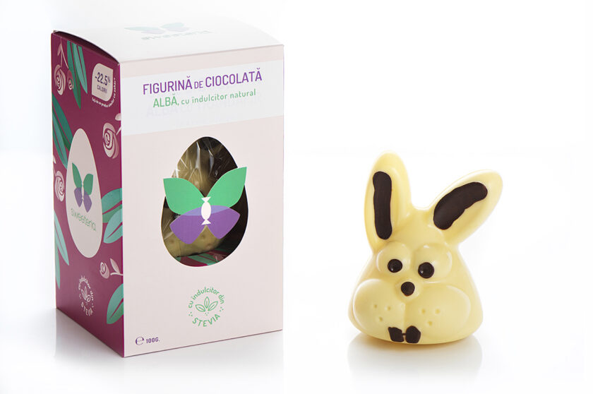 Iepure ciocolata alba fara zahar
