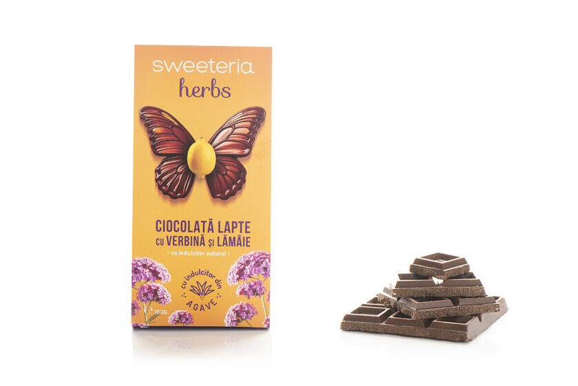 Ciocolata lapte cu verbina si lamaie - cu indulcitor natural